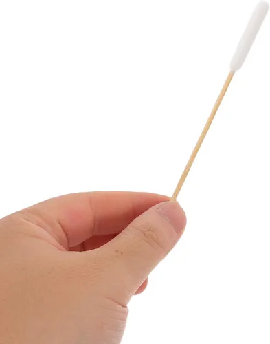 Vista 4 de TOYANDONA 500pcs PET Ear Cleaning Swabs, Single Head Cotton Tips 12cm Wooden Handles, Large Absorbent Tips, Dual Ear and Eye Care, Routine Grooming