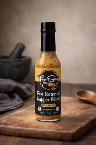 Vista 7 de Fresco Sauce - Paquete de 2 Salsa picante Bundel - Mezcla de pimienta asada al fuego - Jalapeño - Pimientos serranos - Jugo de limón - Ajo cítrico