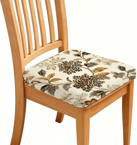 Vista 14 de Fundas de asiento para silla, impermeables, elásticas, estampadas, con lazos elásticos, extraíble, lavable, protector para sillas tapizadas de Negro