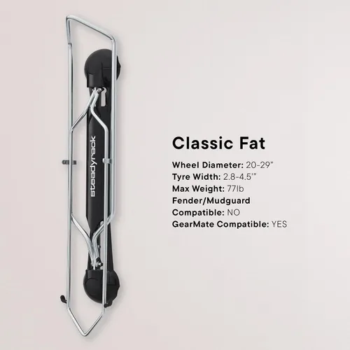 Vista 2 de Steadyrack Soporte para Bicicleta de Neumáticos Gruesos – Montaje Vertical en Pared para Bicicletas de Neumáticos Gruesos con Neumáticos