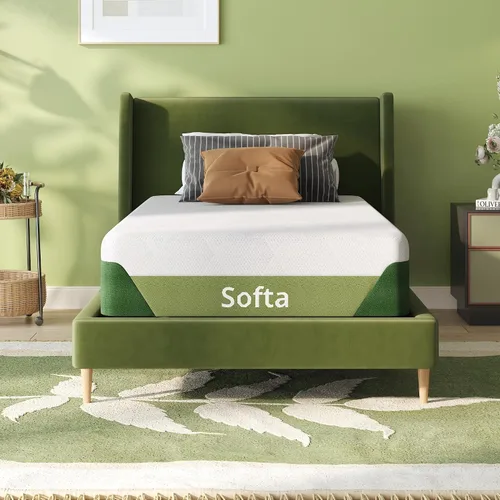 Vista 17 de Softa - Colchón de espuma viscoelástica de gel refrigerante doble, 6