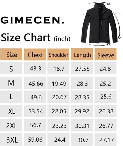 Vista 6 de GIMECEN Chaqueta ligera de forro polar suave con cremallera completa para hombre, abrigo de recreación al aire libre con bolsillos con cremallera