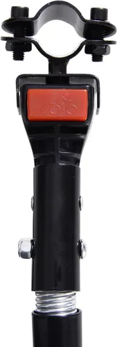 Vista 6 de Aosom Remolque de carga para bicicleta, remolque de bicicleta, carrito de bicicleta de alta resistencia, almacenamiento compacto plegable