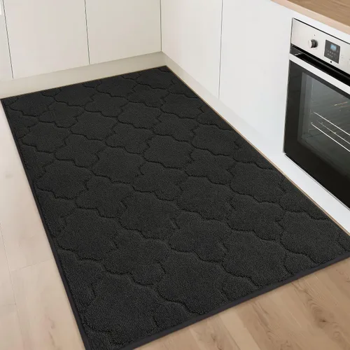 Vista 43 de COSY HOMEER Alfombras suaves de cocina [2 piezas] para el frente del fregadero súper absorbentes, tapetes y tapetes de cocina de 20 x 30 pulgadas/20