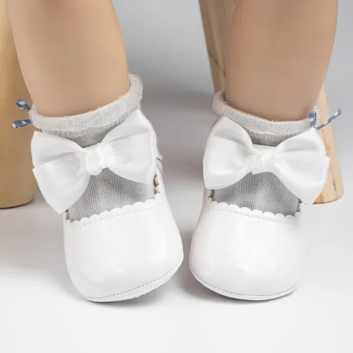 Vista 3 de CENCIRILY Zapatos planos Mary Jane para bebés y niñas, antideslizantes, suela suave, para antes de caminar, zapatos de vestir de boda