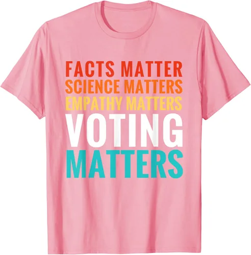 Vista 56 de Facts Matter Science Matters Voting Matters - Camiseta demócrata liberal, Negro, S