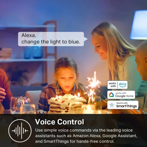 Vista 8 de Kasa Smart - Bombillas inteligentes de color completo, bombillas WiFi inteligentes regulables con cambio de color total compatibles con Alexa