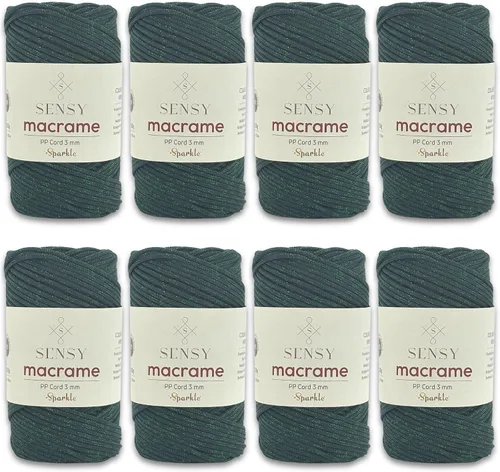 Vista 95 de Cuerda de poliéster Sensy Premium de 3 mm, 120 metros, 100% cordón de polipropileno, cuerda de macramé de 3 mm, cordón para bolsos de ganchillo