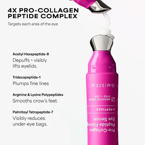 Vista 7 de Paula's Choice Pro-Collagen Peptide Serum, suero reafirmante para ojos, tratamiento hidratante todo en uno, aplicador refrescante dirige