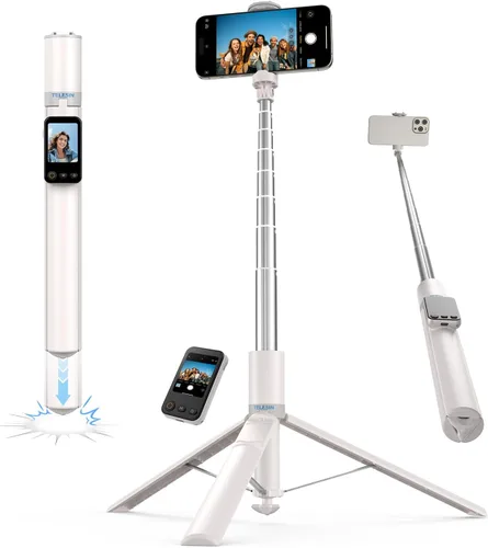 Vista 9 de Trípode automático para iPhone, TELESIN Trípodes de teléfono de apertura automática con control remoto para TikTok Scrolling & Zoom, palo selfie