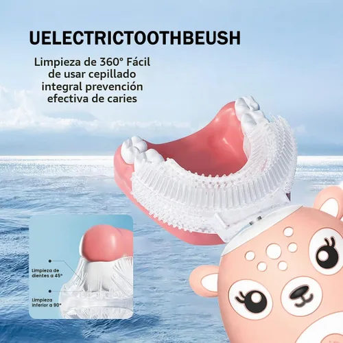 Vista 3 de Cepillos de dientes eléctricos para niños Rosa 2-6 Años