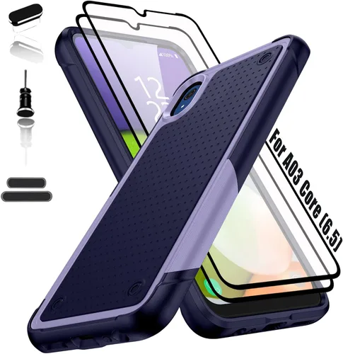 Vista 10 de Funda resistente para Samsung Galaxy A03 Core de 6.5 pulgadas, 4 esquinas con bolsas de aire [protección contra caídas de 12 pies], agarre