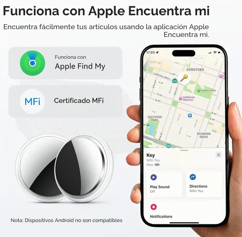 Vista 2 de Air Tracker Tag-2 Pack, Smart Item Tags [Apple MFi Certified]