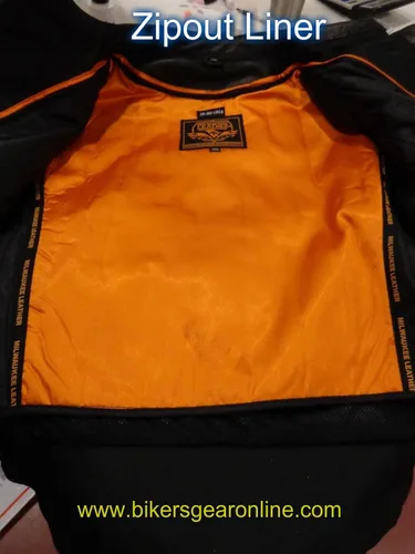 Vista 4 de Milwaukee Chaqueta de cuero BRN para mujer, 2 bolsillos para pistola