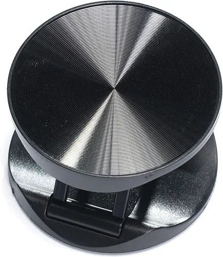 Vista 2 de Soporte de agarre de teléfono para iPhone y Samsung. Soporte de teléfono para enchufe de teléfono de escritorio (negro)