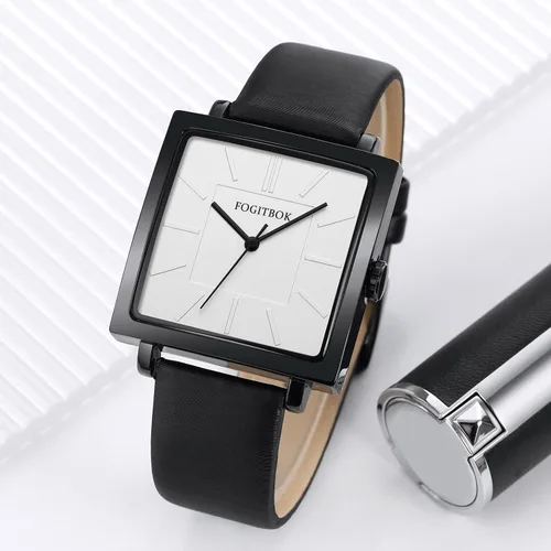 Vista 5 de Reloj de cuero impermeable para mujer, reloj de pulsera de cuarzo para muñecas pequeñas, diseño fino