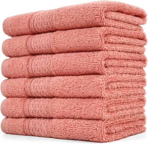 Vista 11 de Cleanbear - Juego de paños de lavado extra suaves (6 unidades, 13.0 x 13.0 pulgadas), muy absorbentes Juego de toallas de algodón suaves y grandes