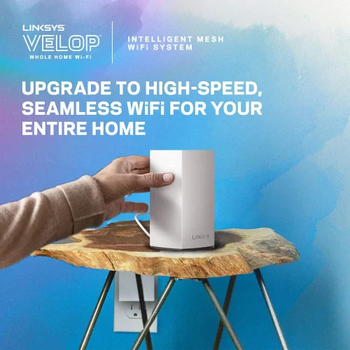 Vista 2 de Linksys VLP01 Velop Sistema WiFi de malla AC1200 de doble banda 1 paquete de reemplazo de enrutador