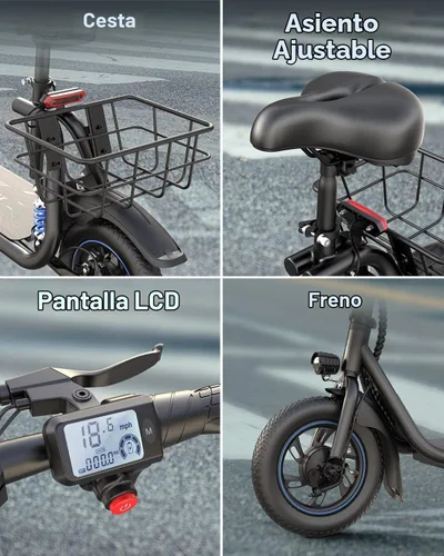 Vista 7 de URBANMAX Scooter eléctrico C1 Pro con asiento
