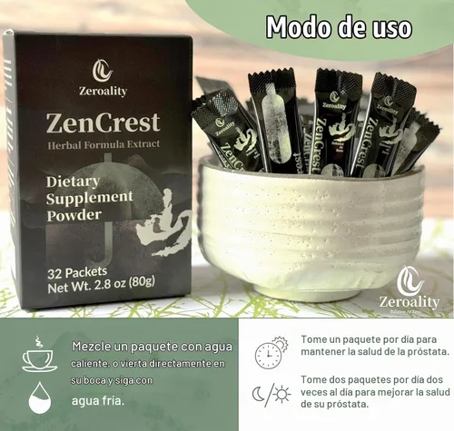 Vista 6 de ZenCrest, suplemento de hierbas naturales para próstata, fórmula tradicional de hierbas chinas, promueve la próstata saludable, promueve la función