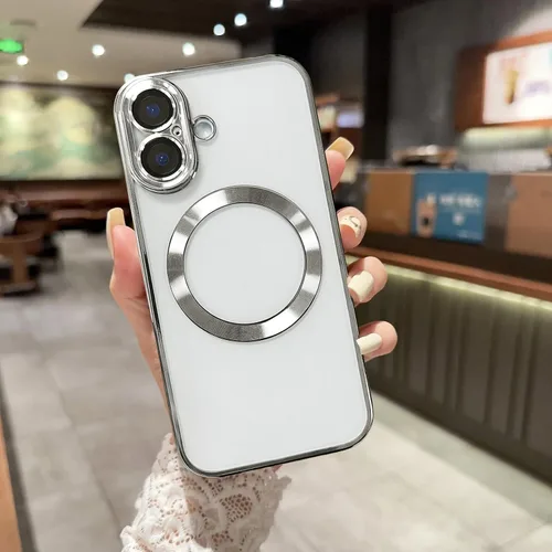 Vista 20 de Funda magnética transparente compatible con iPhone 11, lujosa funda MagSafe transparente a prueba de golpes con protector completo de lente