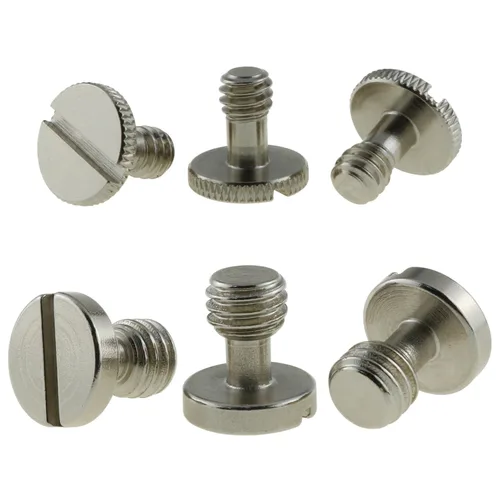 Vista 2 de 6 tornillos de liberación rápida para cámara, 3 tornillos de 3/8 pulgadas y 3 tornillos de cámara de placa de liberación rápida (QR) para trípode