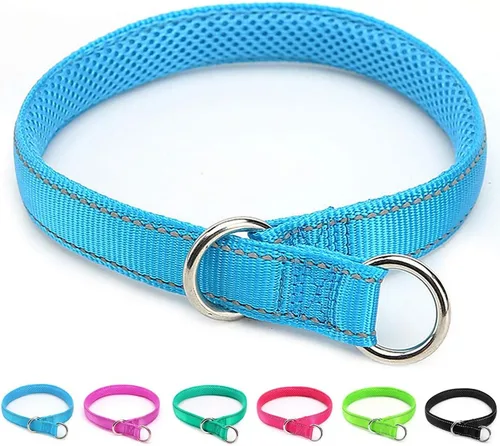 Vista 12 de Collar reflectante para perro, collar de perro con lazo para perros de 20 a 38 libras, collares de nailon con acolchado suave para entrenamiento