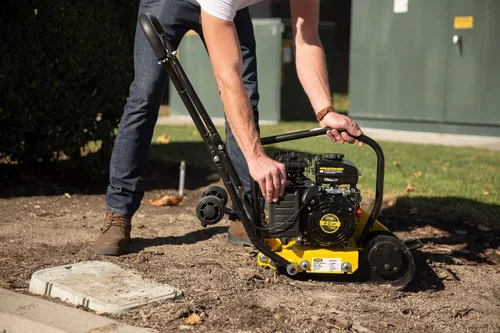 Vista 6 de Stark USA Compactador de placas de 2HP a gas 79cc con fuerza de 2,000lbs para construcción, máquina niveladora de concreto, nivelador