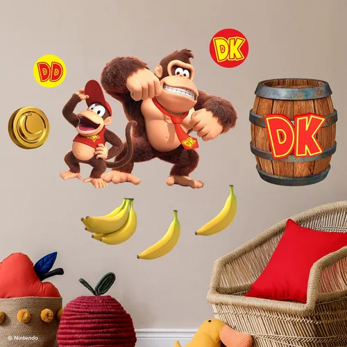 Vista 2 de Calcomanías de pared Donkey Kong y Diddy Kong, RMDM5589
