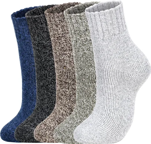 Vista 14 de Clothclose Calcetines de lana - Calcetines de lana cálidos de invierno para mujer y hombre, calcetín suave y acogedor, calcetín grueso de lana