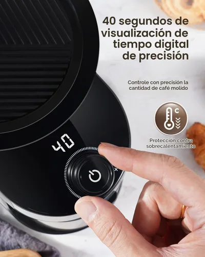 Vista 4 de SHARDOR Molinillo de granos de café con rebabas, 32 ajustes, temporizador