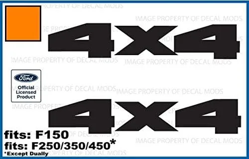 Vista 3 de CBM_Solid - Calcomanías adhesivas 4x4 para Ford F150 (2015-2020) y F250 F350 (2017-2020) (2017-2020) (Negro Mate)