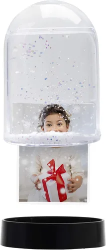 Vista 2 de Neil Enterprises Inc. Globo de nieve fotográfico vertical transparente de 1.75" x 2.75