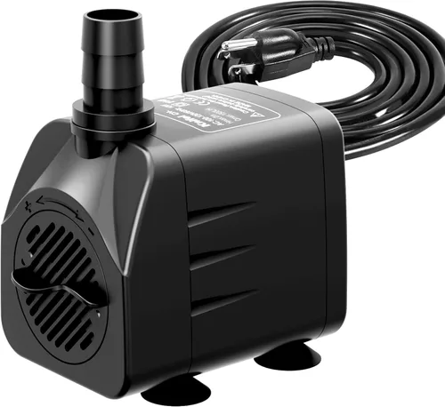 Vista 10 de Knifel Bomba sumergible de 200 GPH con apagado automático de 5.2 pies de elevación alta para fuentes, hidroponía, estanques, acuarios y más