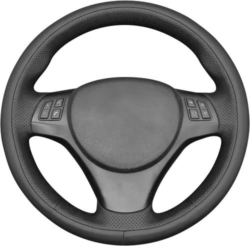 Vista 15 de MEWANT Funda de volante para BMW E90 M Sport E81 E82 E87 E88 E91 E92 E93 M3 E90 E92 de gamuza negra
