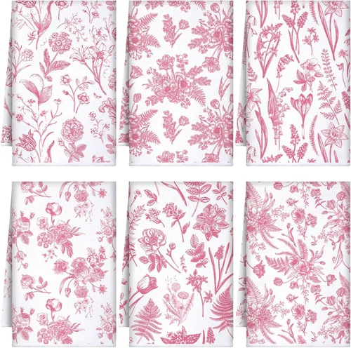 Vista 10 de Boyiee Juego de 6 toallas de cocina de ganado Highland, divertidas toallas de baño de vaca en blanco y negro, absorbentes de 24 x 16 pulgadas, lindo