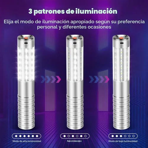 Vista 3 de Bastón estroboscópico de mano con luces LED y luces para niña, 2