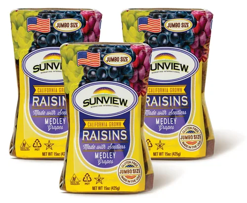 Vista 4 de Jumbo Seedless Medley Pasas – 3 botes de 15 onzas