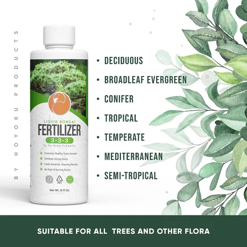 Vista 6 de Bonsai Fertilizer by Ho Yoku - Water Soluble and Free of Odor, 3-3-3 Liquid Bonsai Food and Fast Acting for Indoor Plants
