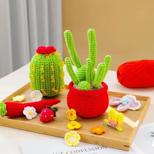 Vista 6 de 2 piezas de hilo para ganchillo, se siente suave, 280 yardas, colores surtidos, hilo acrílico de 4 capas para ganchillo y tejer a mano - rojo Rojo