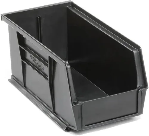 Vista 2 de Quantum Storage QUS230 - Contenedores apilables de plástico resistentes para taller, almacén y garaje, ultra apilables y colgantes, 10-7/8 pulgadas