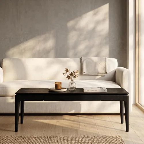 Vista 11 de NTC Mingle - Mesa consola de 47 pulgadas, moderna mesa de entrada de madera maciza con cajón oculto, impermeable y resistente al calor, mesa Negro