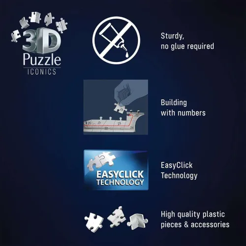 Vista 8 de Ravensburger Iconics: Porsche 3D Puzzle para niños 8+