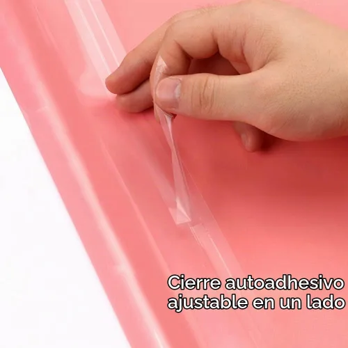 Vista 3 de EULANT 10 fundas de plástico transparente con cierre autoadhesivo ajustable, cubierta transparente para chaqueta, tamaño 16K para libros de 7.5 x