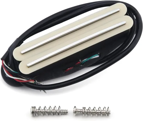 Vista 8 de FLEOR Alnico 5 Hot Dual Rail Humbucker Pastilla de tamaño de bobina única 6-7K Humbucker Pickup, negro