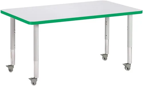Vista 6 de Jonti-Craft Berries 6478JCM180 - Mesa de actividades rectangular, altura M (20-31 pulgadas de altura ajustable, móvil), 24 x 36 pulgadas