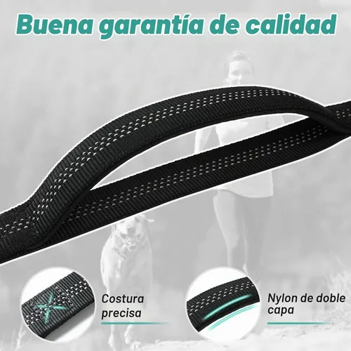 Vista 5 de rabbitgoo Correa táctica para perro, correa elástica de entrenamiento