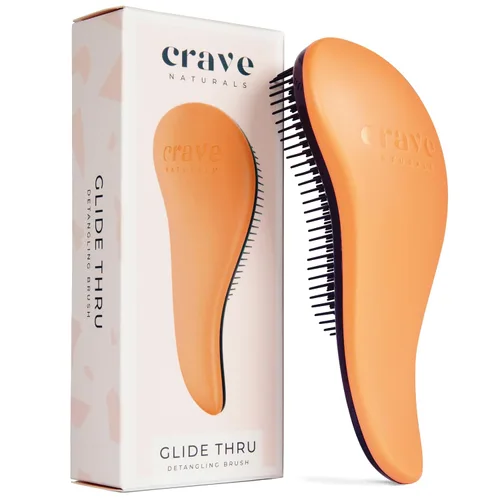 Vista 22 de Crave Naturals, Cepillo Desenredarte Deslizante para Resultados Definitivos, Niños y Adultos, Uso como Peine o Cepillo para Cabello, Color Negro