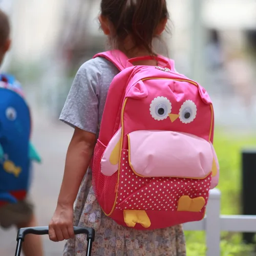Vista 3 de Yodo Mochila escolar para niños pequeños, etiqueta con nombre y correa para el pecho