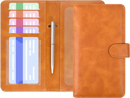 Vista 11 de ACdream Funda para chequera, cartera de cuero con bloqueo RFID *Verde Agave